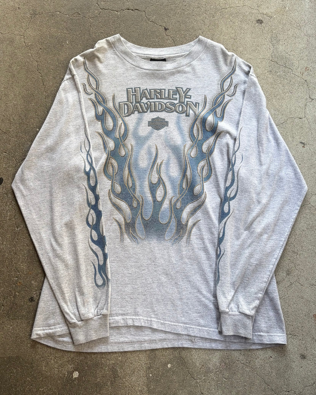 90’s “HARLEY DAVIDSON” flame pattern l/s t-shirt large