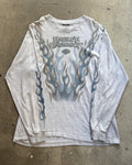 90’s “HARLEY DAVIDSON” flame pattern l/s t-shirt large