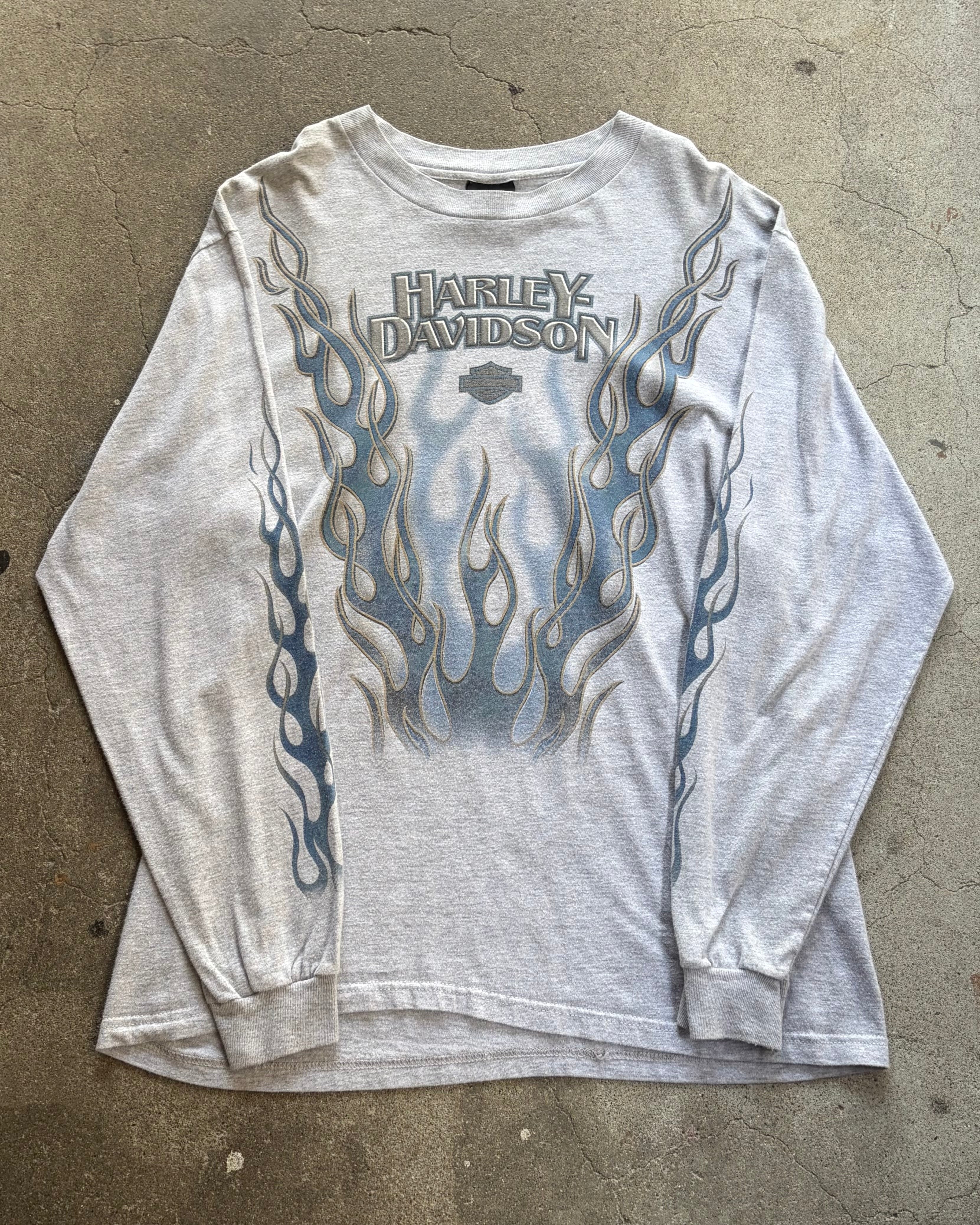 90’s “HARLEY DAVIDSON” flame pattern l/s t-shirt large