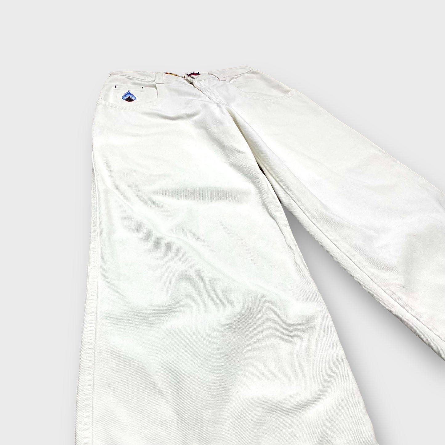 "JNCO JEANS" Baggy flare white color denim pants