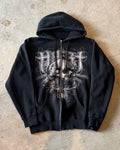 00’s skull design zip up hoodie LARGE