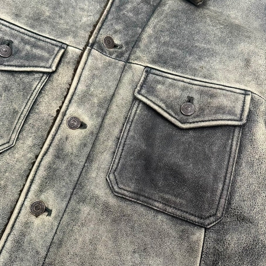 90's "GAP" Leather mouton jacket