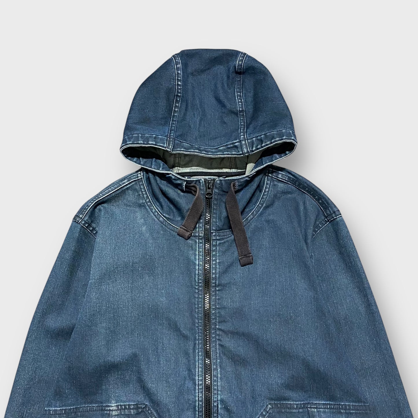 00's "Levi's" Full zip hooded denim jacket