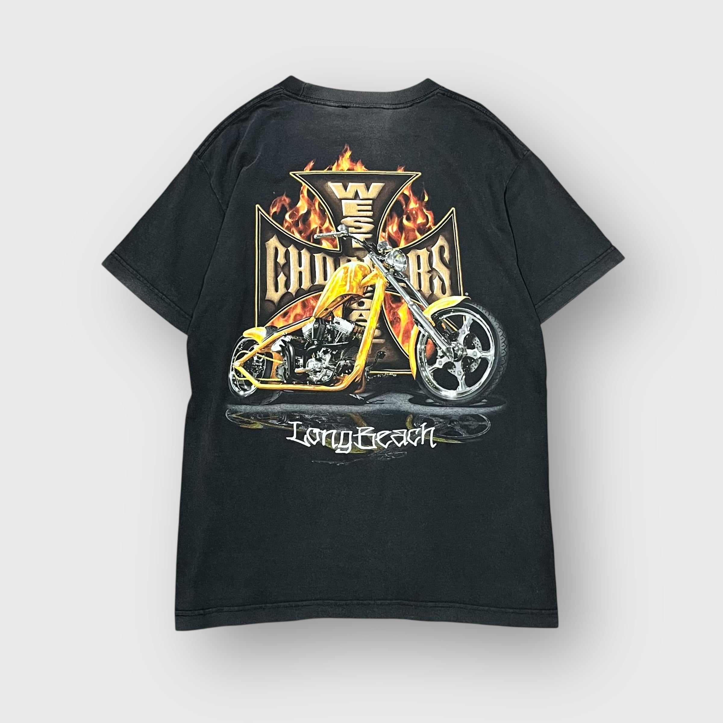 90s WEST COAST CHOPPERS Tシャツ 黒 ブラック L Vintage 90s West Coast Choppers West Penitentiary Paul