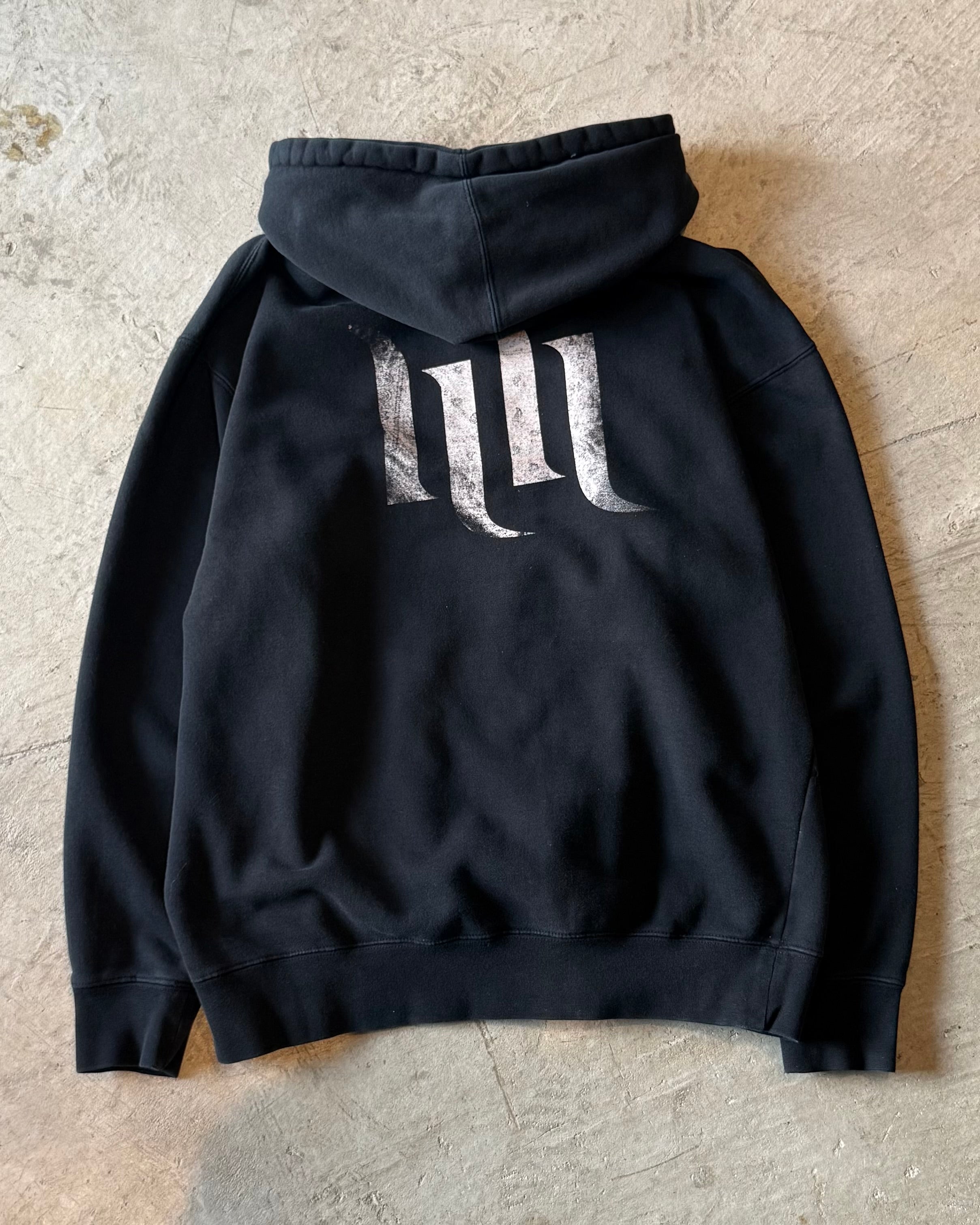 00’s skull design zip up hoodie LARGE