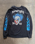 00’s  flame pattern l/s t-shirt x-large