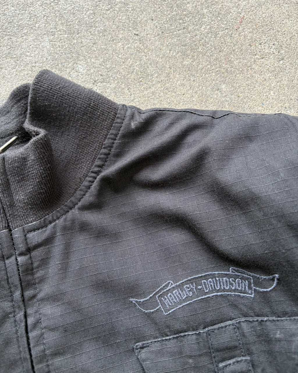 00’s “HARLEY DAVIDSON” zip upcotton jacket large