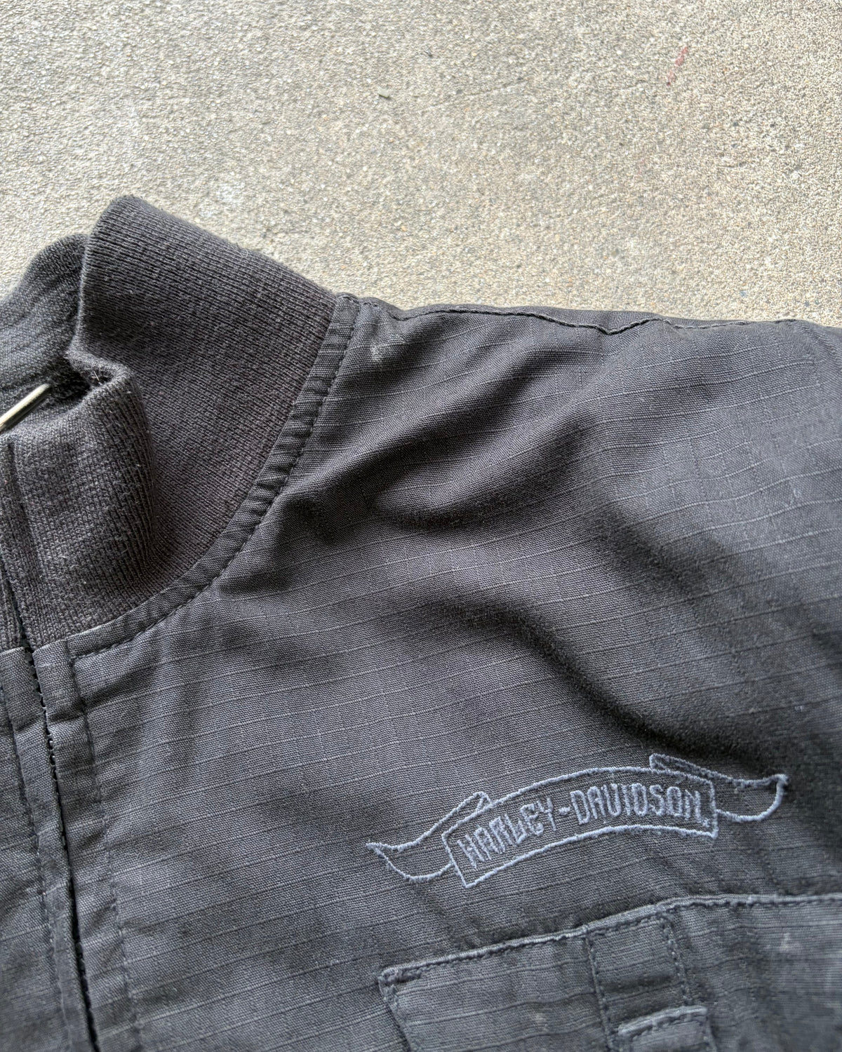00’s “HARLEY DAVIDSON” zip upcotton jacket large