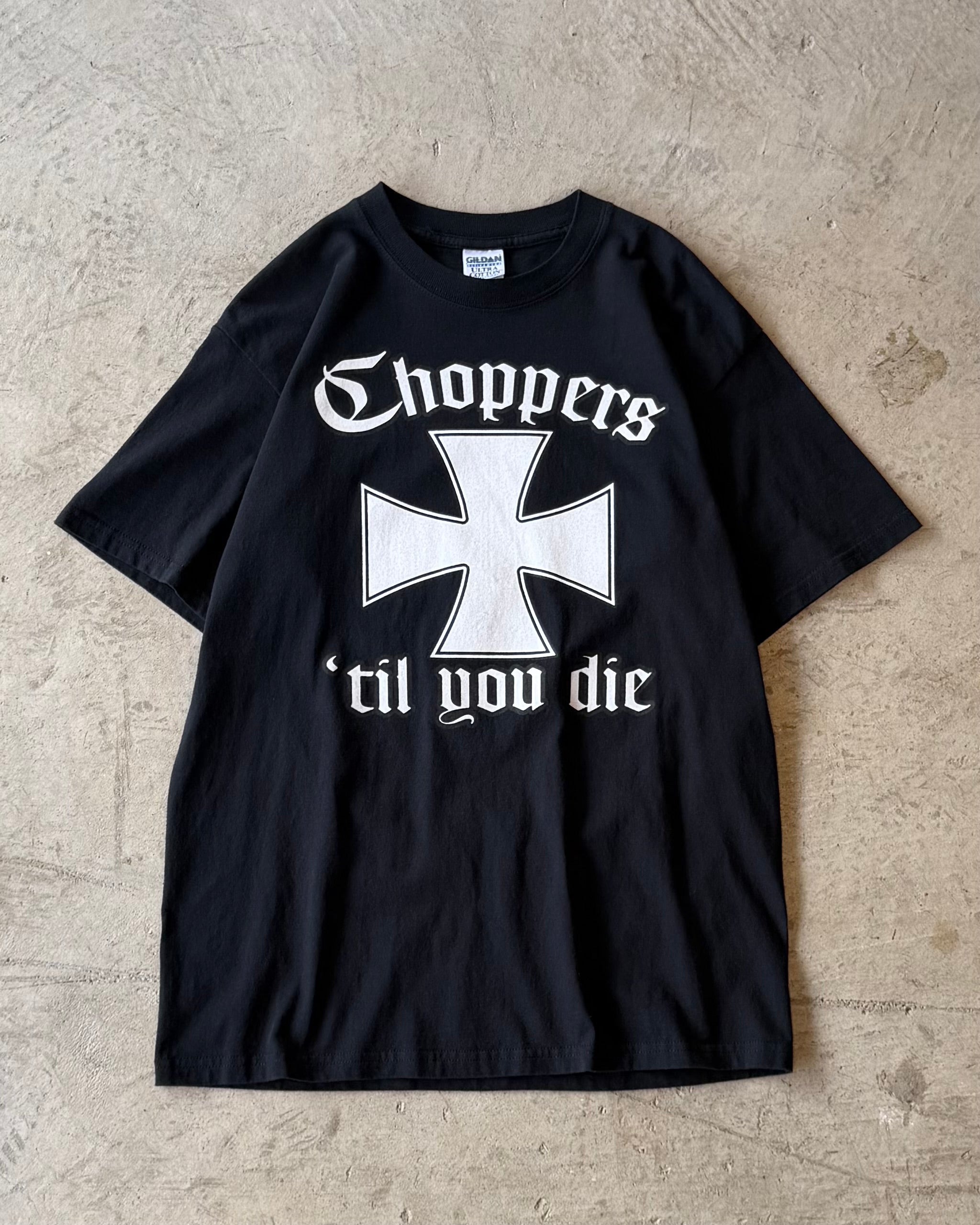 00’s “Choppers” iron cross t-shirt MEDIUM