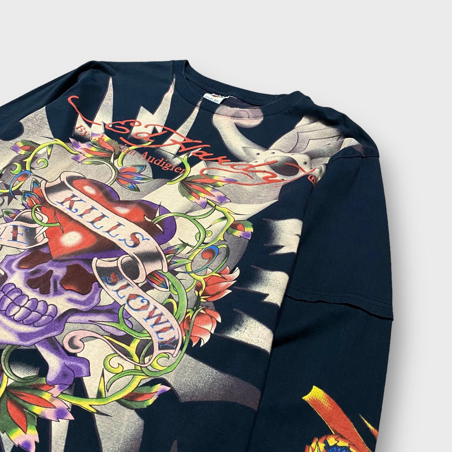 "Ed Hardy" American traditional design l/s t-shirt