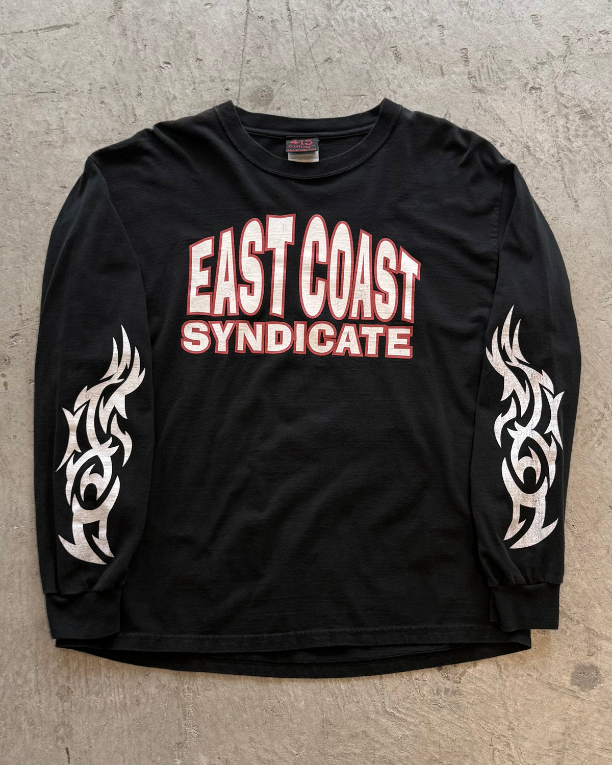 00’s 415 CLOTHING
“EAST COAST SYNDICATE” l/s t-shirt LARGE
