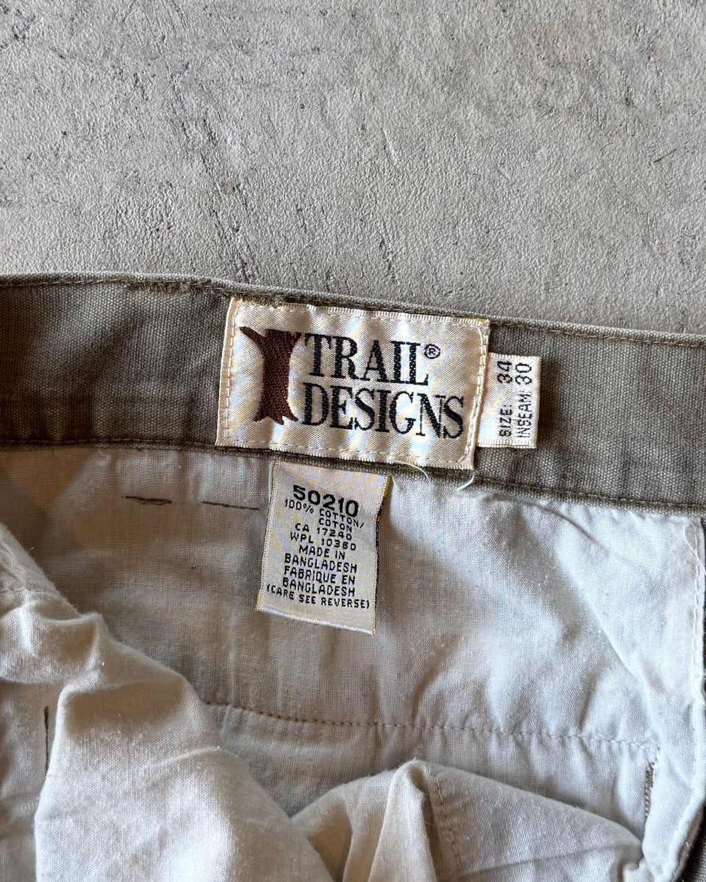 90’s “TRAIL DESIGNS” cargo pants 34×30