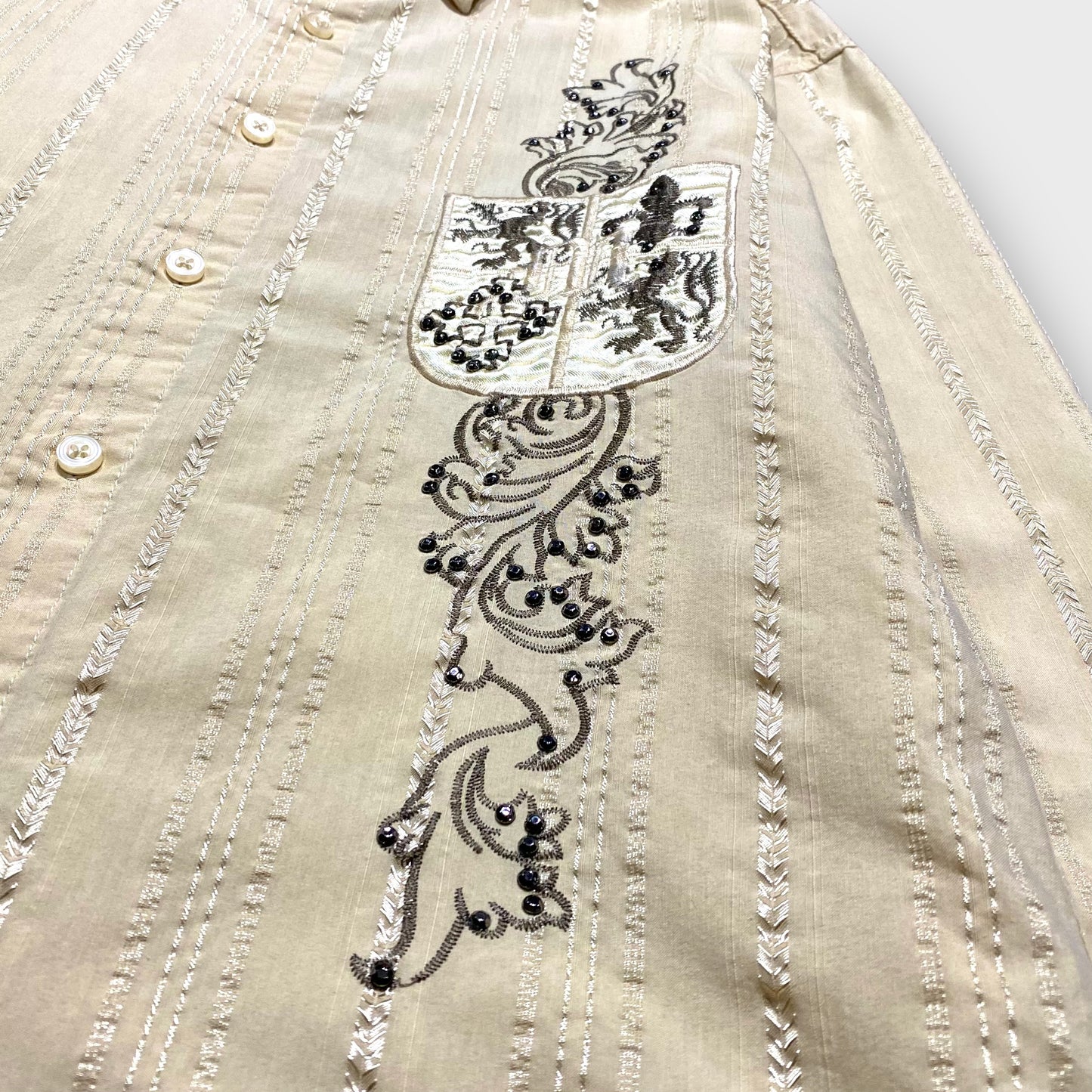 "GERMANMONTERO by LAMASINI" Ivy embroidery shirt