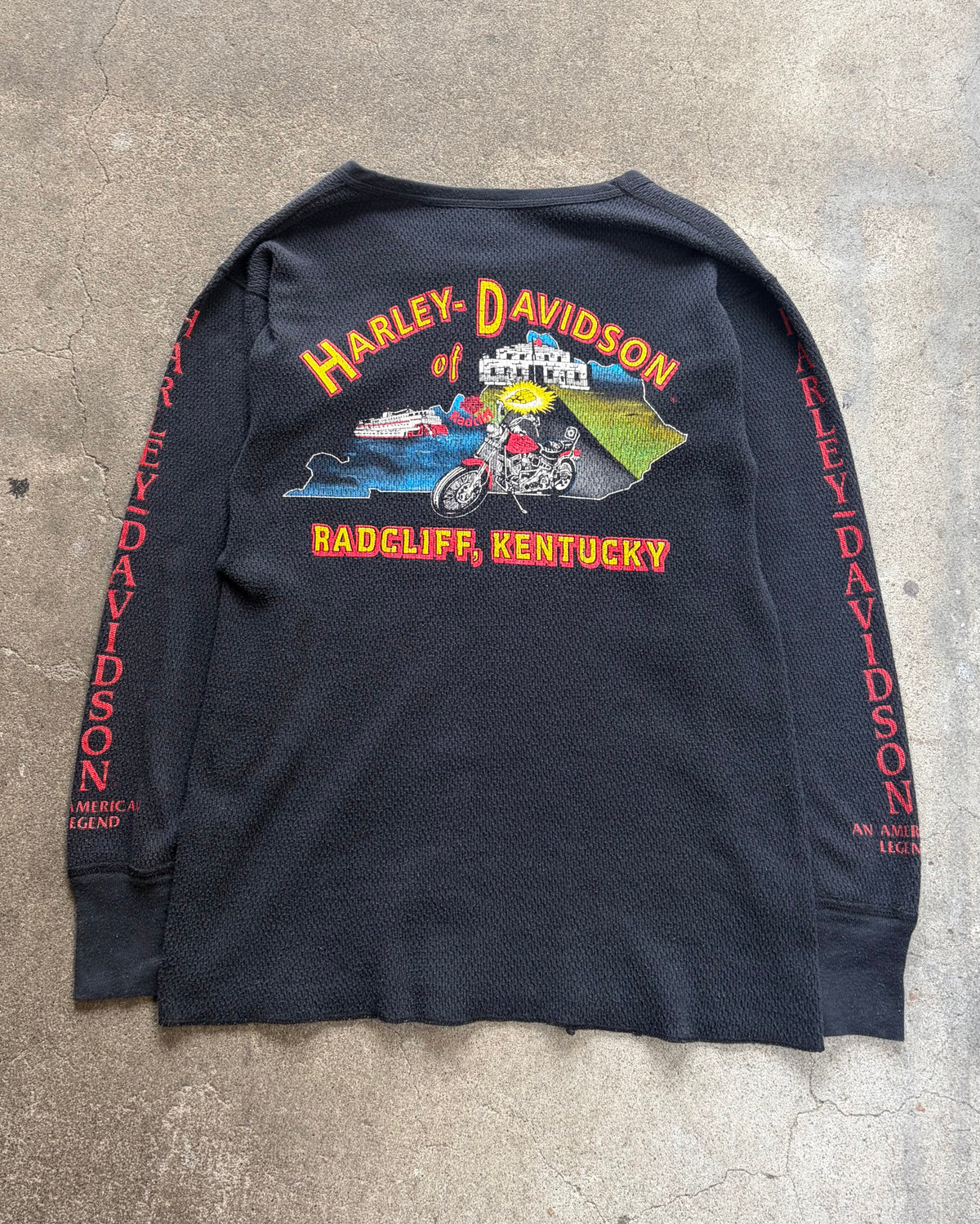 90’s “HARLEY-DAIDSON”
thermal I/s t-shirt large