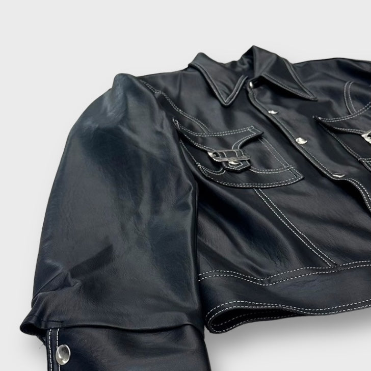 70’s Western leather jacket "N.O.S"