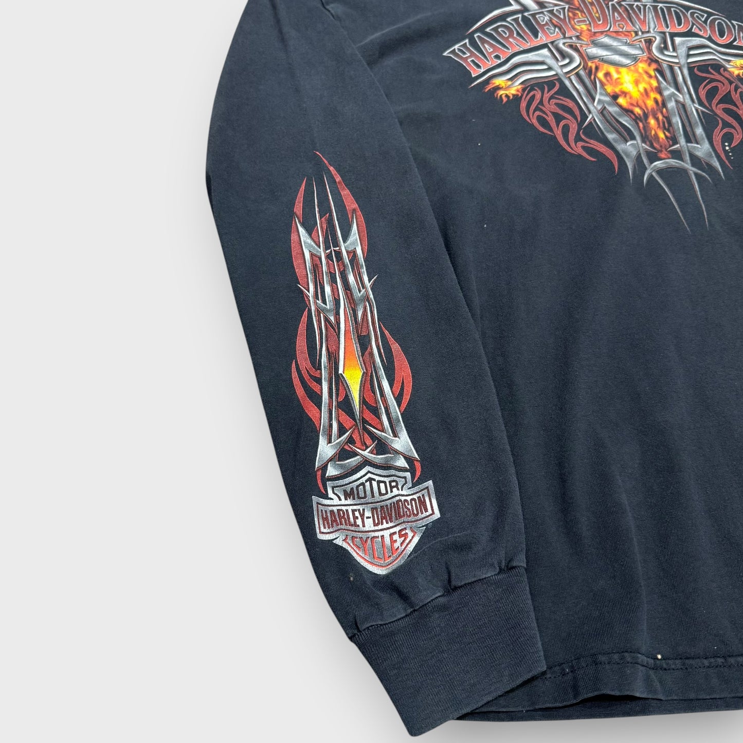 00’s “HARLEY DAVIDSON” flame pattern l/s t-shirt