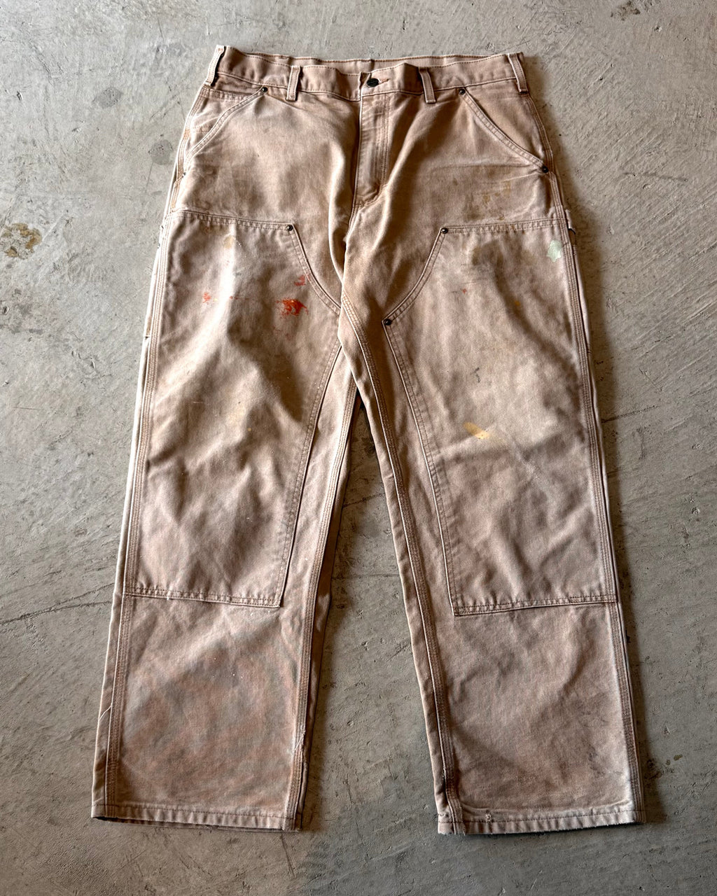 00's "Carhartt"faded double knee work wear pants 35×30
