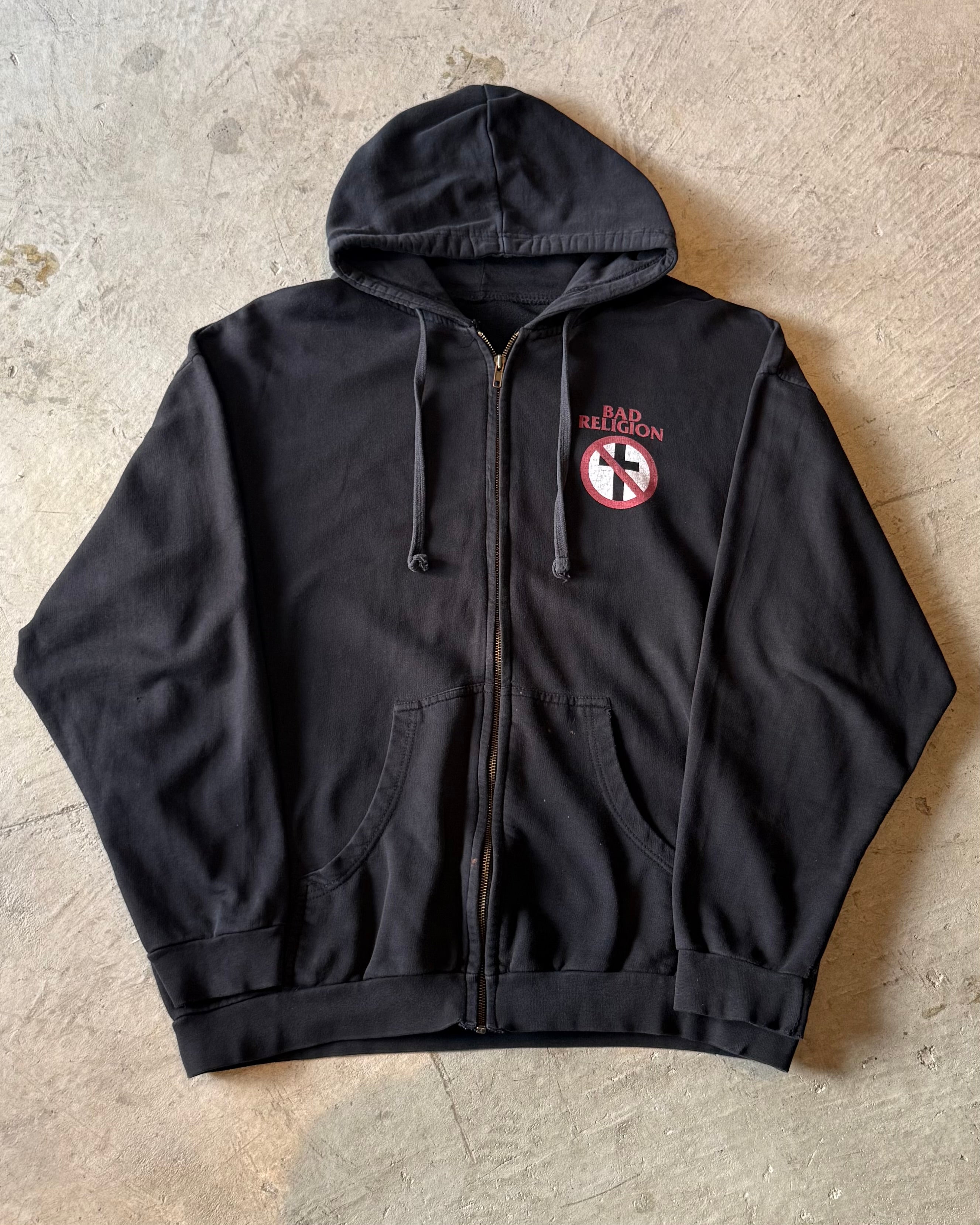 00’s “BAD RELIGION” zip up band hoodie