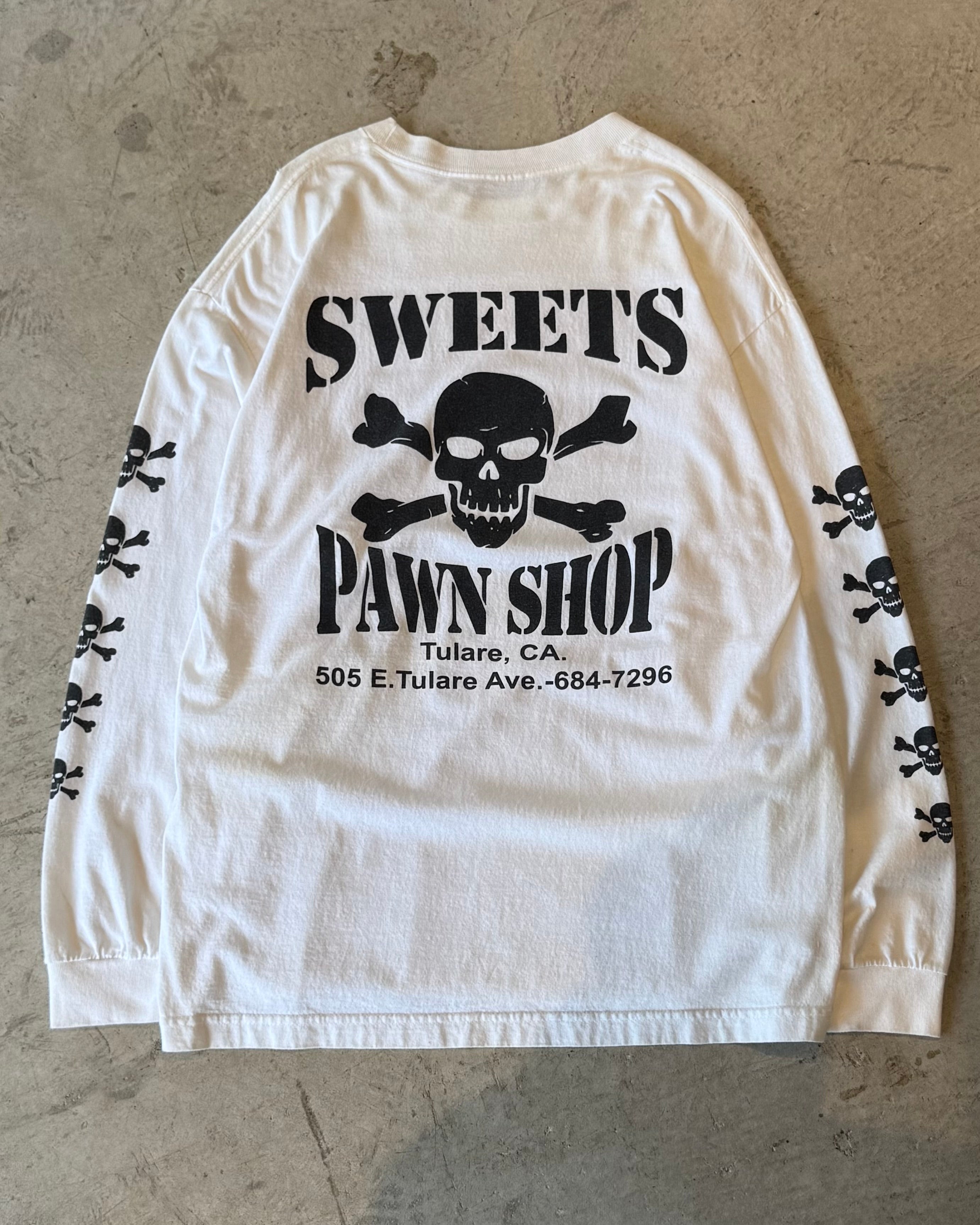 00's "SWEET PAWN SHOP"
skull design l/s t-shirt