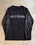 00’s “HARLEY-DAVIDSON”      spider web I/s t-shirt
