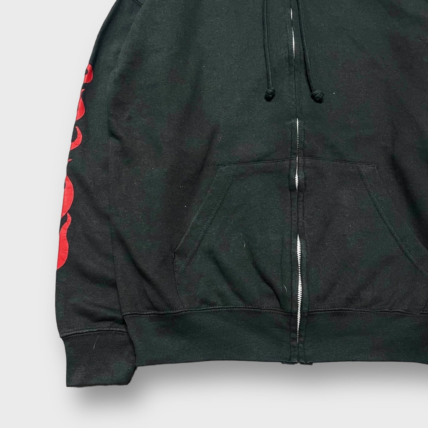 Flame design full zip hoodie