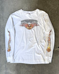 00’s “HARLEY DAVIDSON” flame pattern l/s t-shirt LARGE