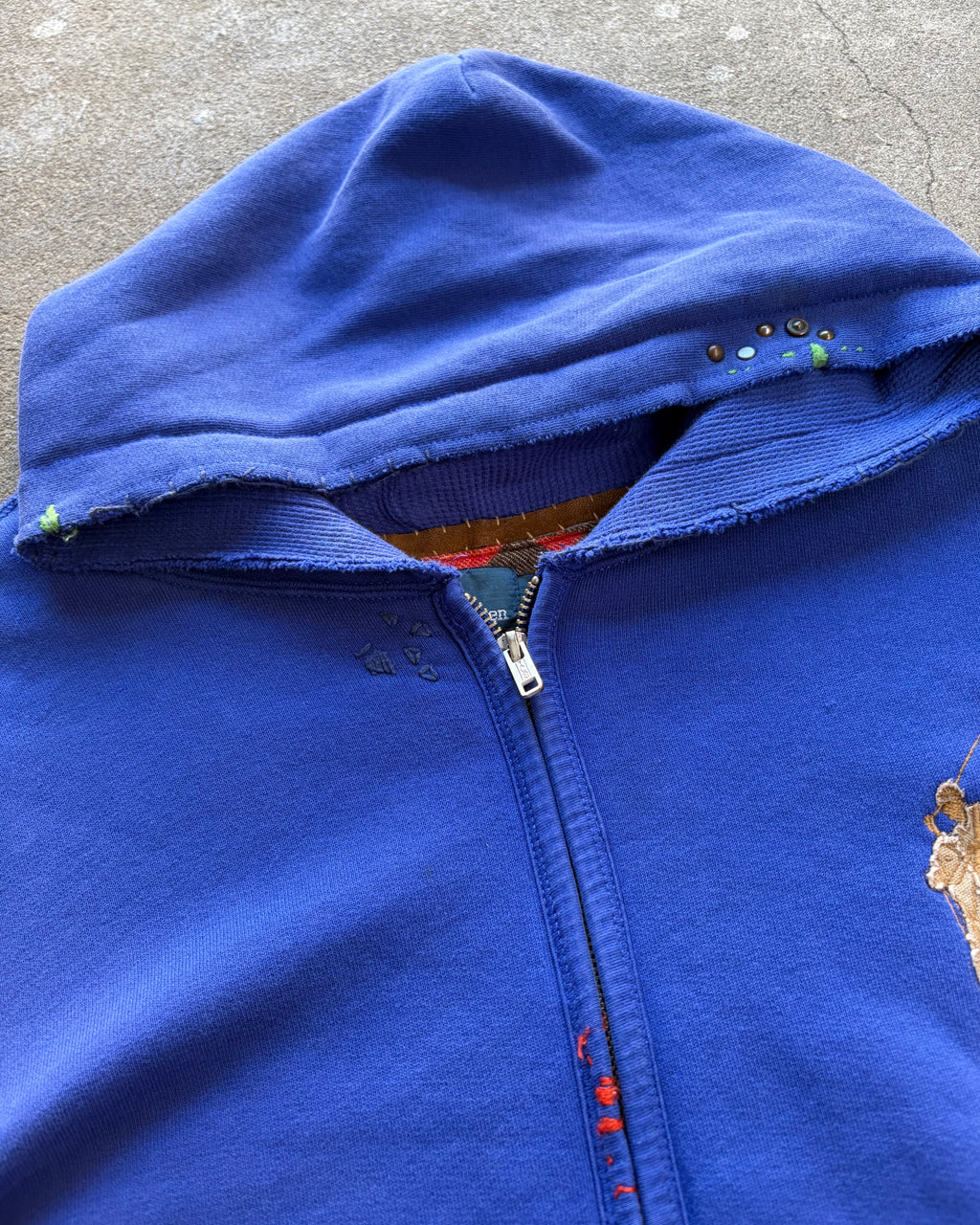 90’s “POLO RALPH LAUREN” zip up hoodie x-large