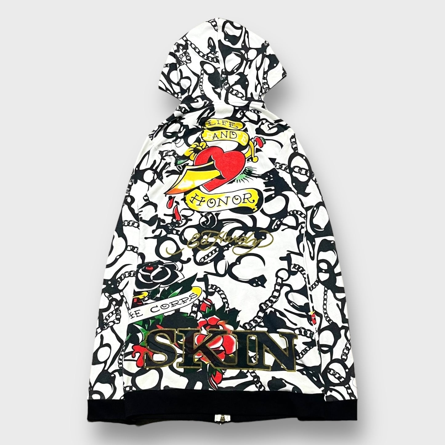 "Ed Hardry" American traditional design full zip hoodie