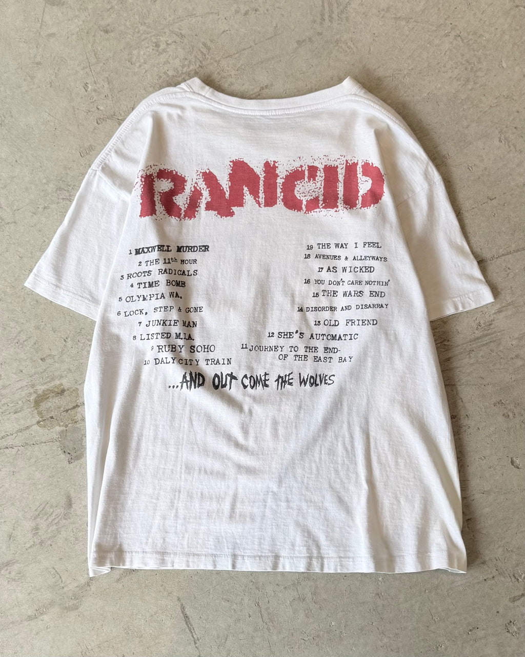 00's "RANCID"
band t-shirt