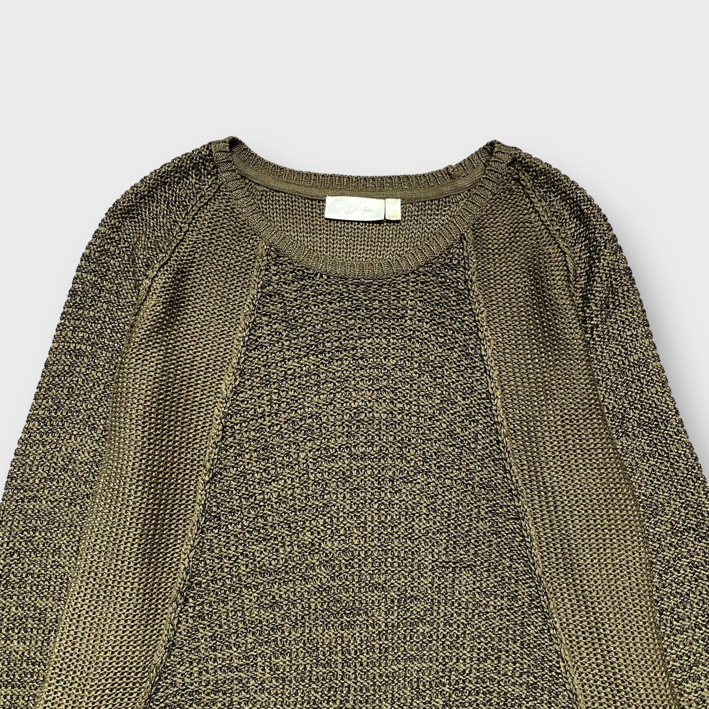 Weave switching knit sweater
