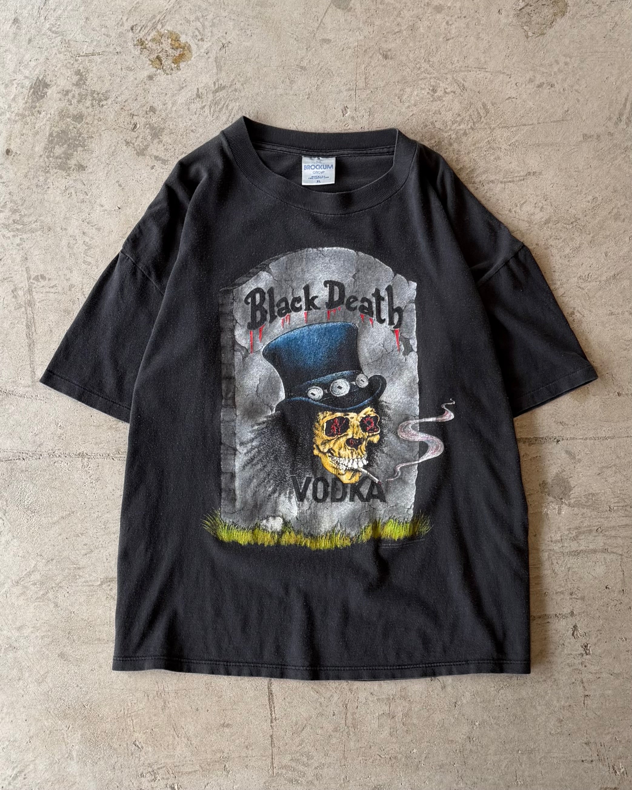 90’s “BLACK DEATH VODKA” company t-shirt X-LARGE
