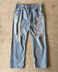 00’s Levi’s “501” damage denim pants 34×30