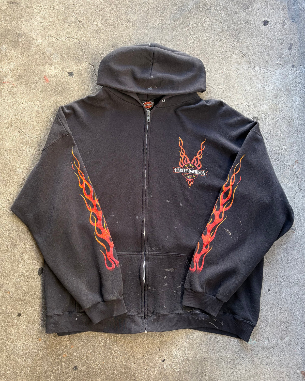 90’s “HARLEY DAVIDSON” zip up hoodie 3x-large