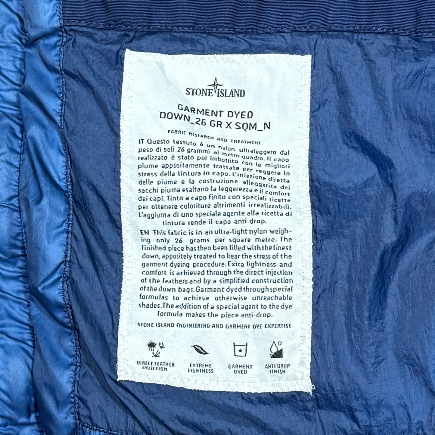 00’s “STONE ISLAND”
garment dyed down vest