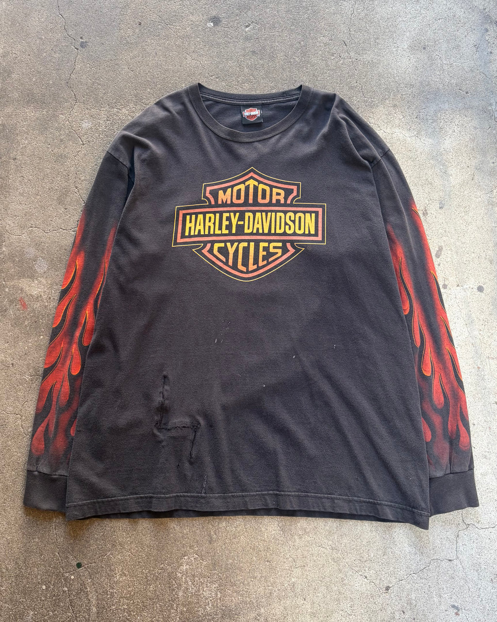 90’s “HARLEY DAVIDSON” flame pattern l/s t-shirt