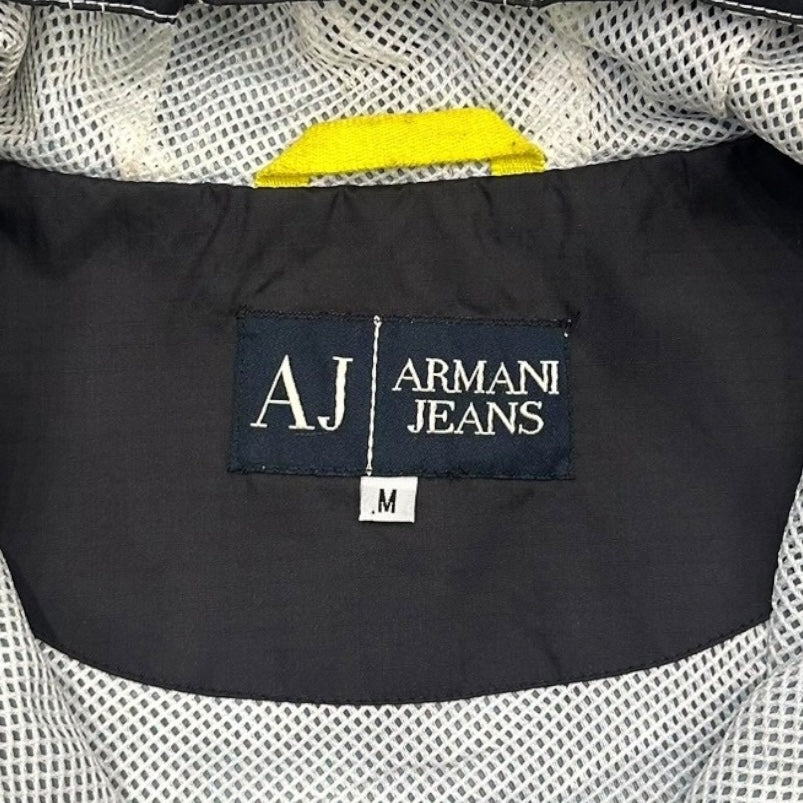 90’s "ARMANI JEANS" zip up design nylon parka