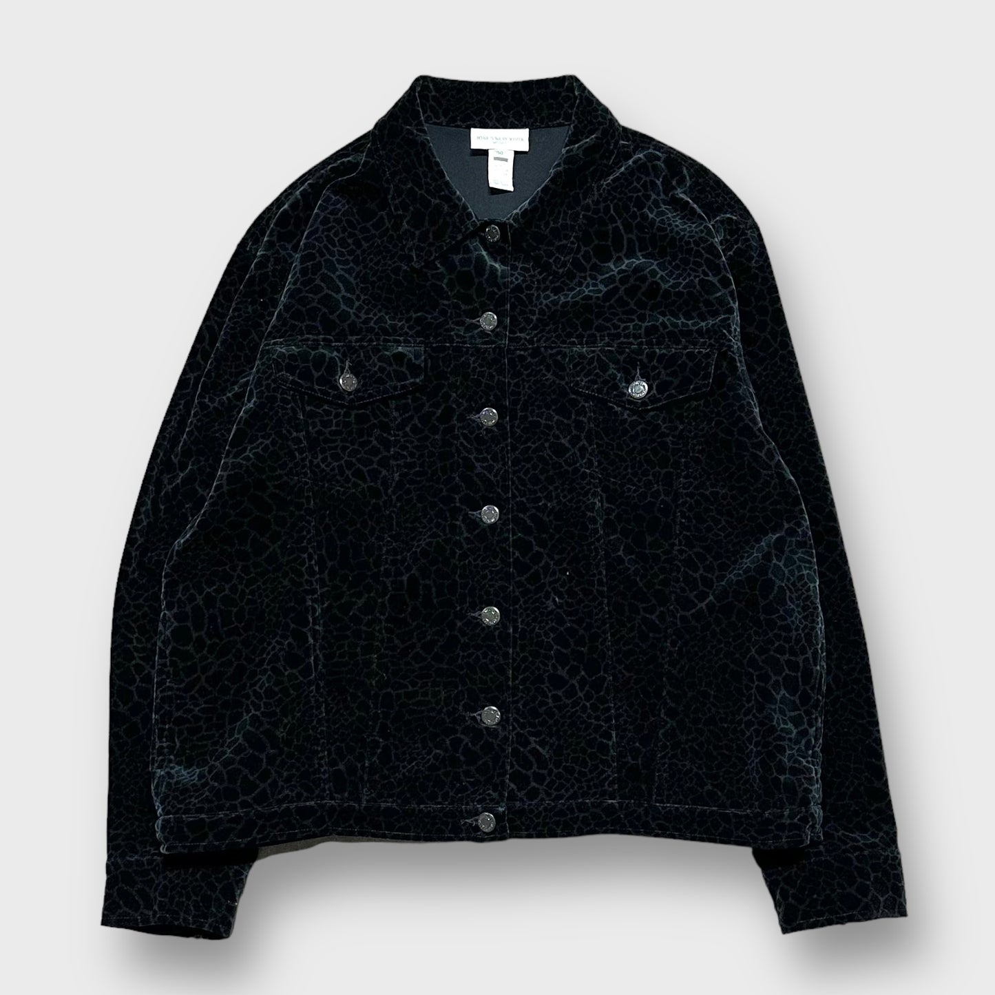 Crocodile pattern velour tracker type jacket