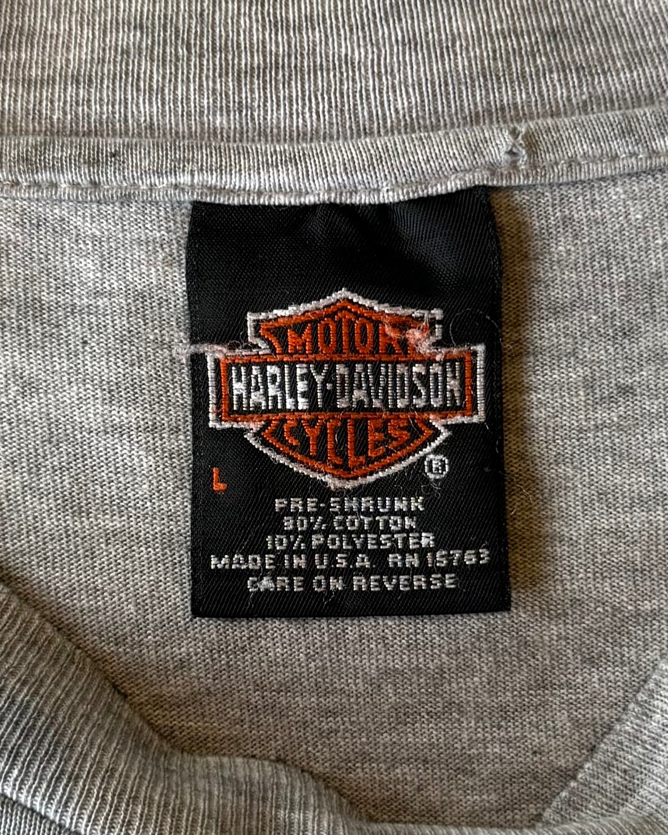 90's Harley-Davidson
blue flame pattern l/s t-shirt large