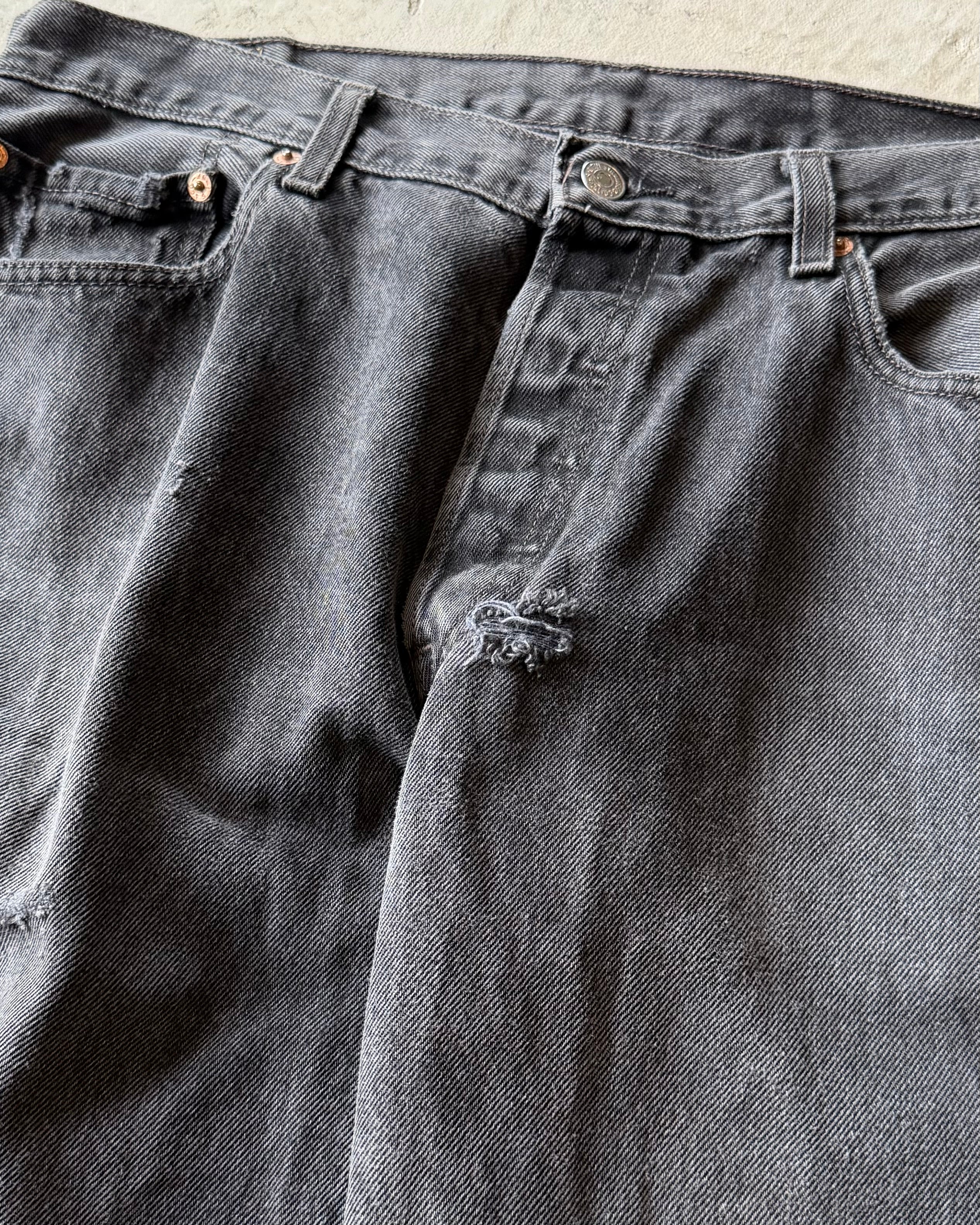 00’s Levi’s “501” damage denim pants 36×30