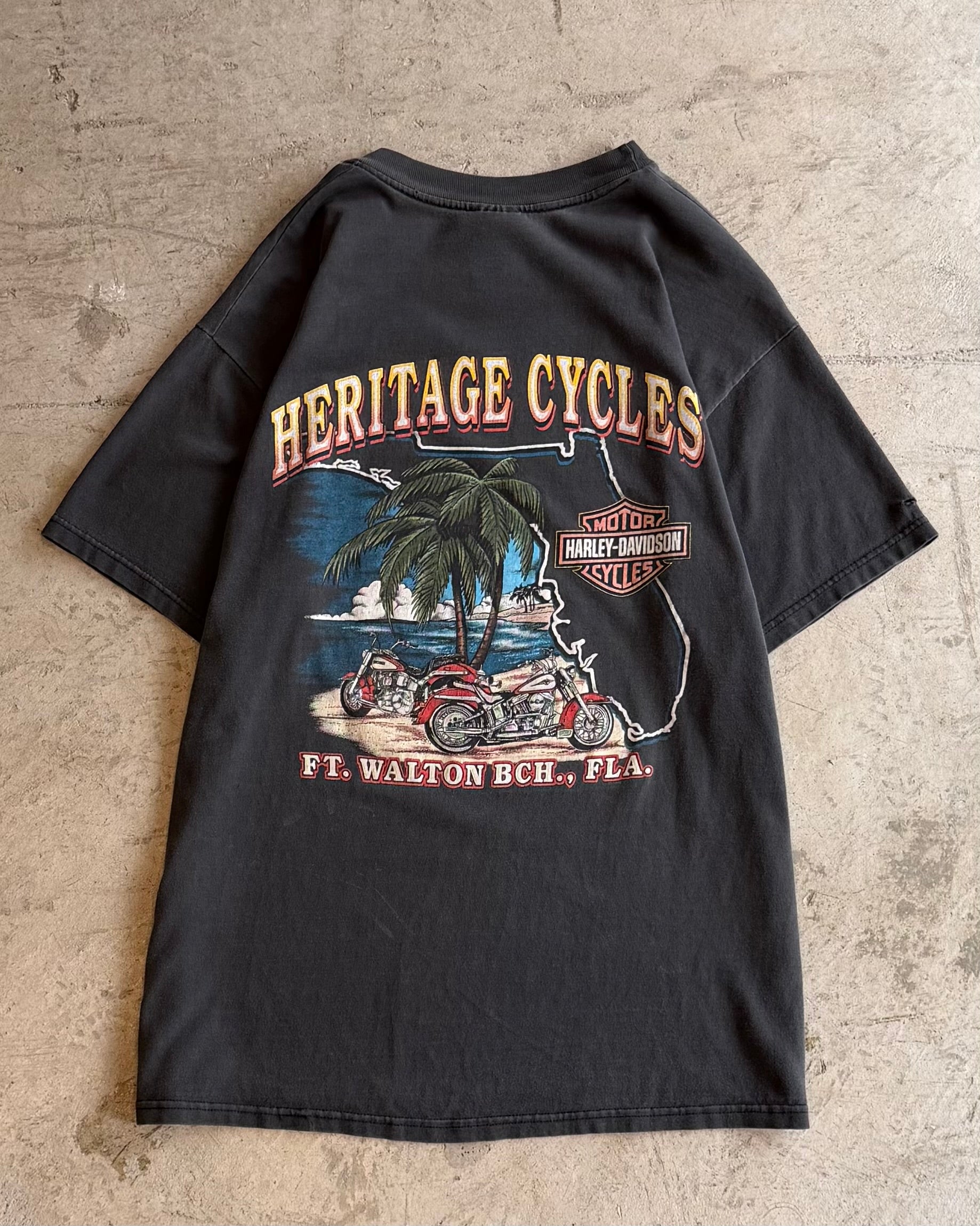 90’s “HARLEY-DAVIDSON” print t-shirt LARGE