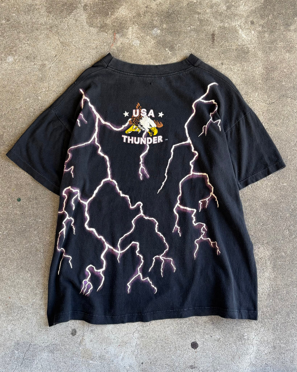90’s “American Thunder” forever free snake skull t-shirt large