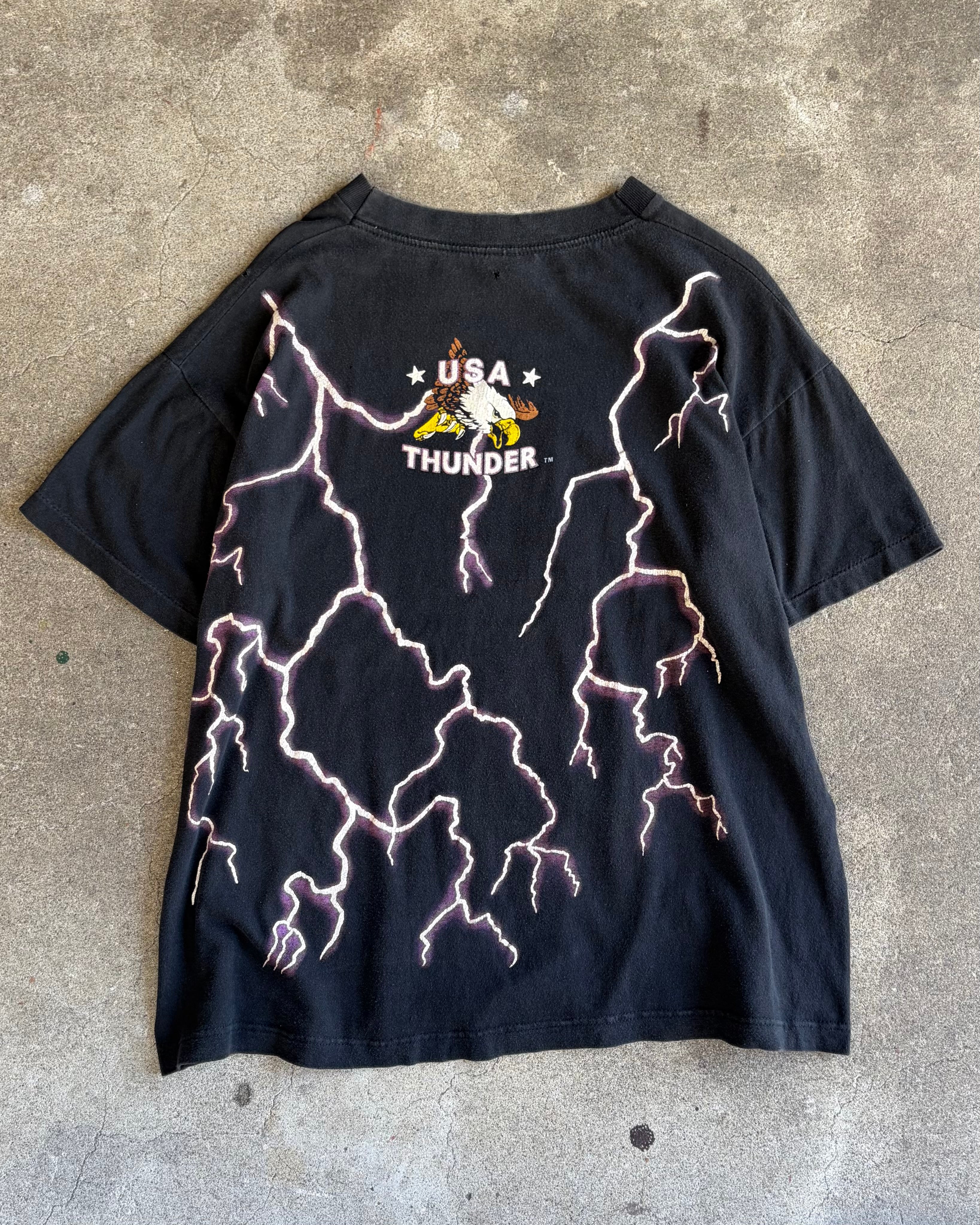 90’s “American Thunder” forever free snake skull t-shirt large