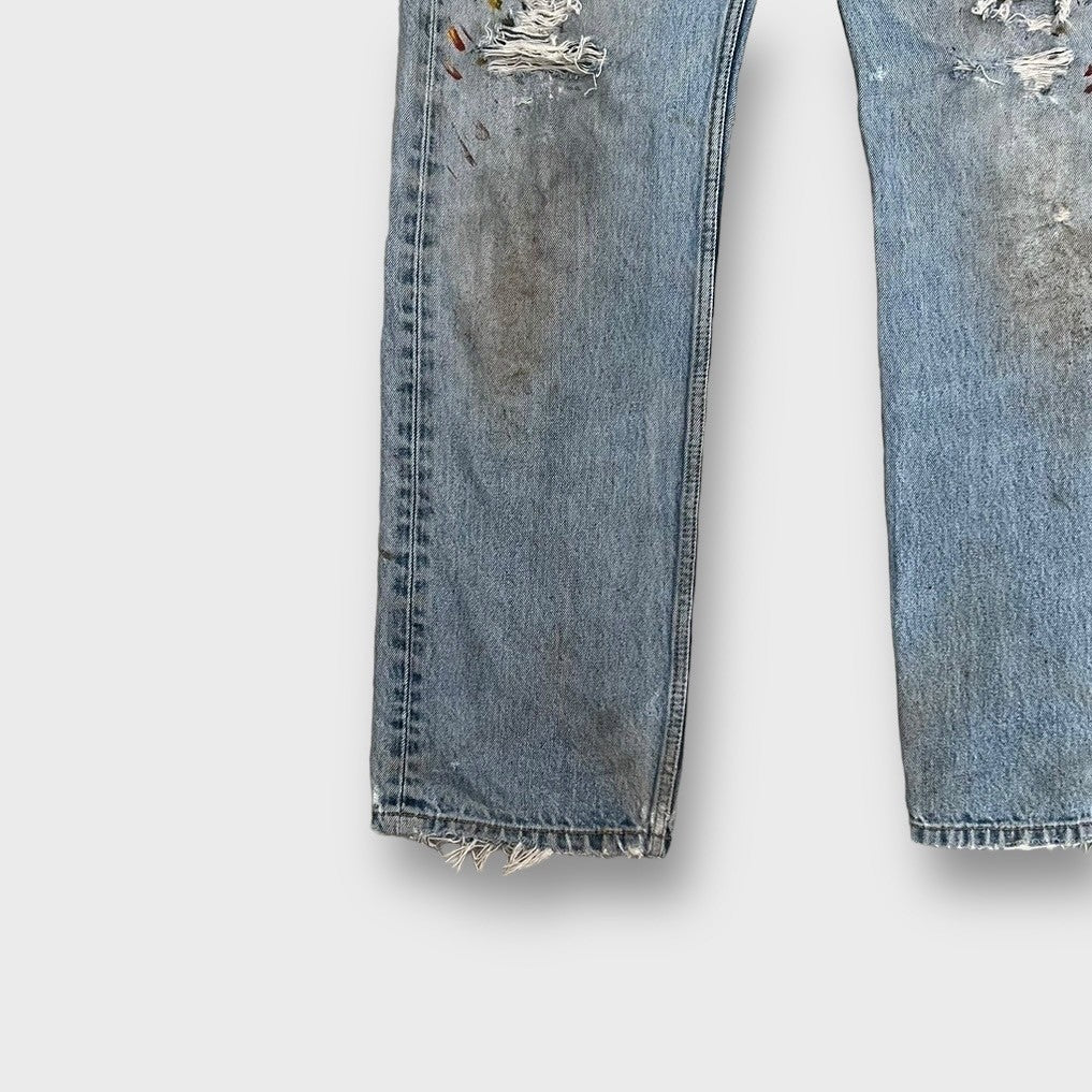 00's "LEVIS"
501 faded damage denim