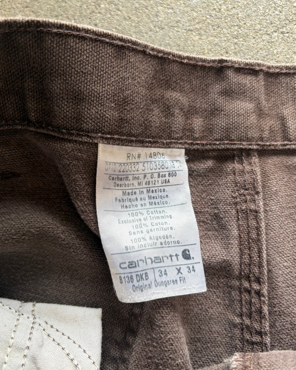 00’s “Carhartt” double knee cutoff short pants 34×34