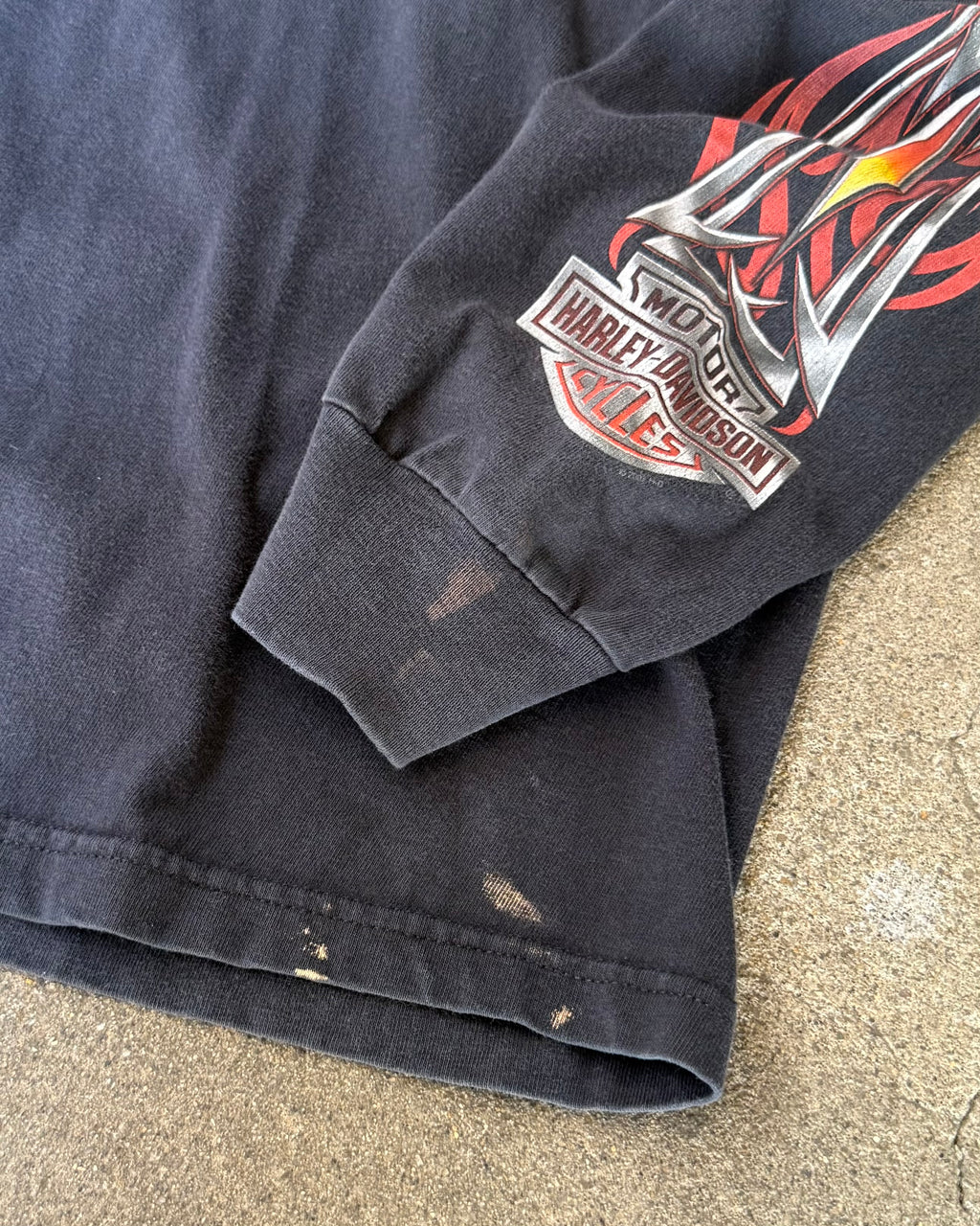 00’s “HARLEY DAVIDSON” flame pattern l/s t-shirt
