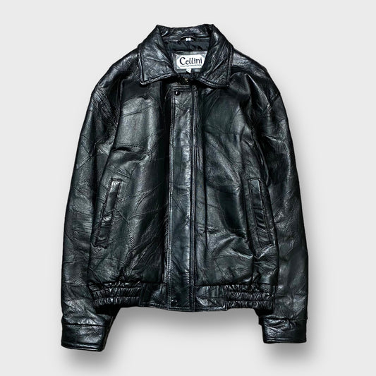 Tsugihagi design leather jacket