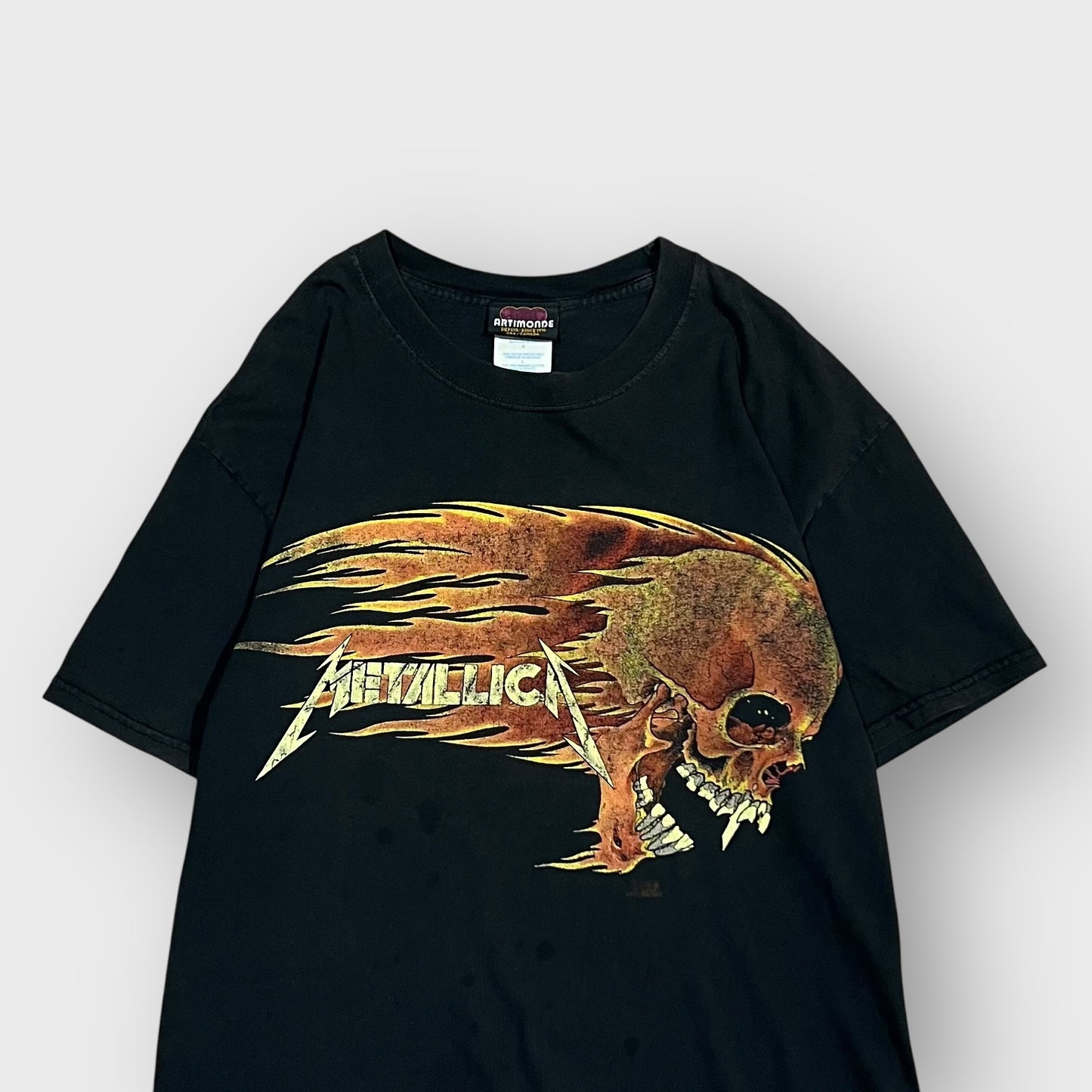90’s METALLICA
“flame skull”pushead t-shirt