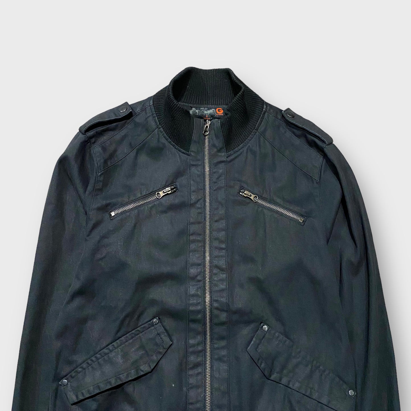 Cross design zip up jacket