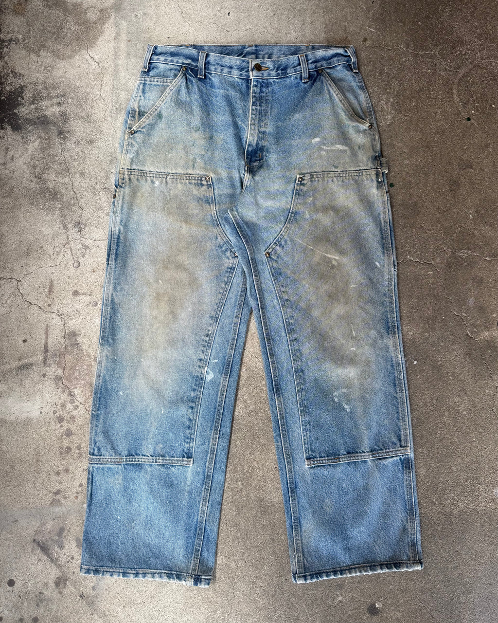 00’s “Carhartt”faded double knee work wear pants 36×34