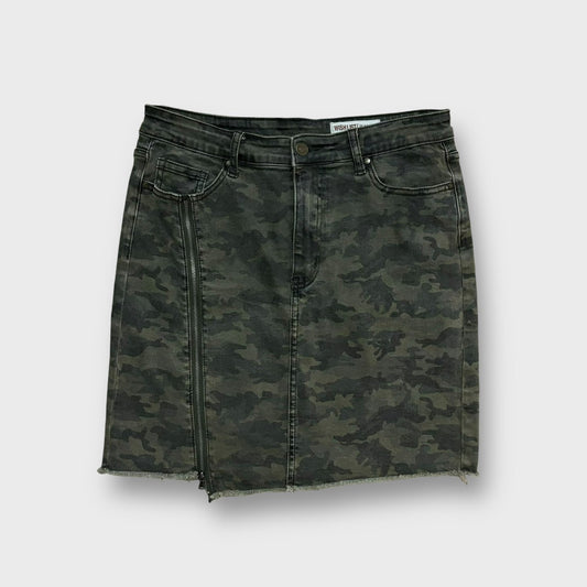 Wish List Jeans camouflage pattern tight mini skirt